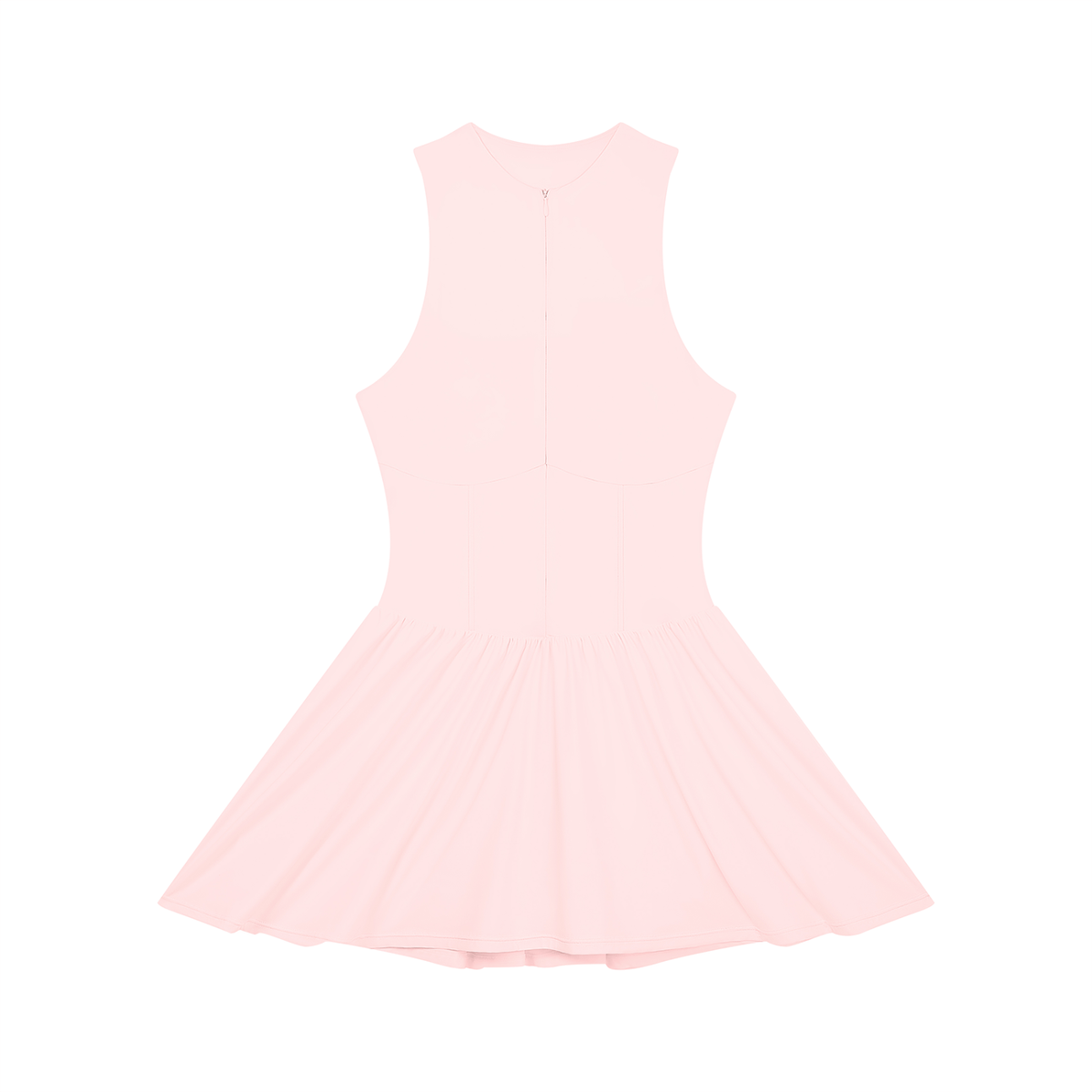 Par-Tee Zip Dress, Pink, Front view