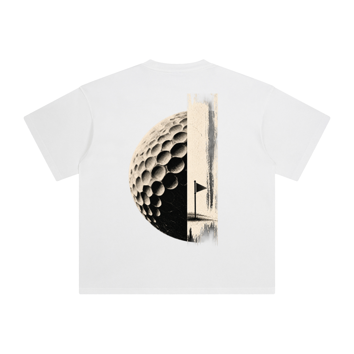 Half Moon Tee, White, Back view