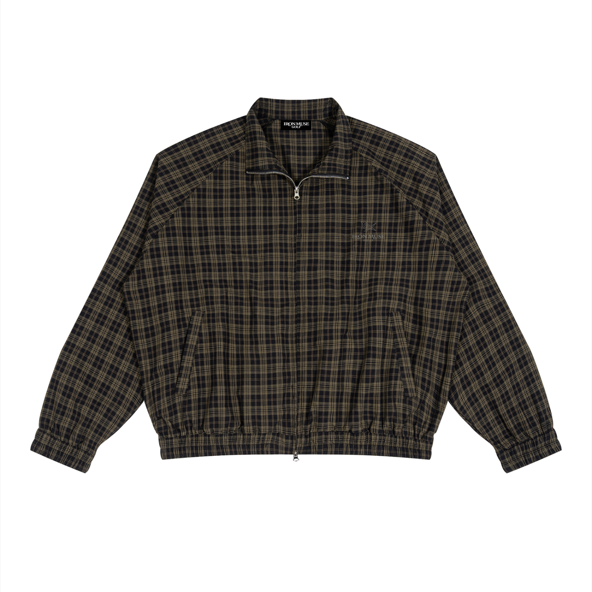 Clubhouse Plaid Jacket, Black Plaid, Front view