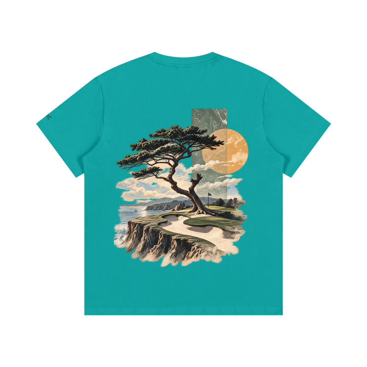 Coastal Pines Tee, Lake Blue, Back view