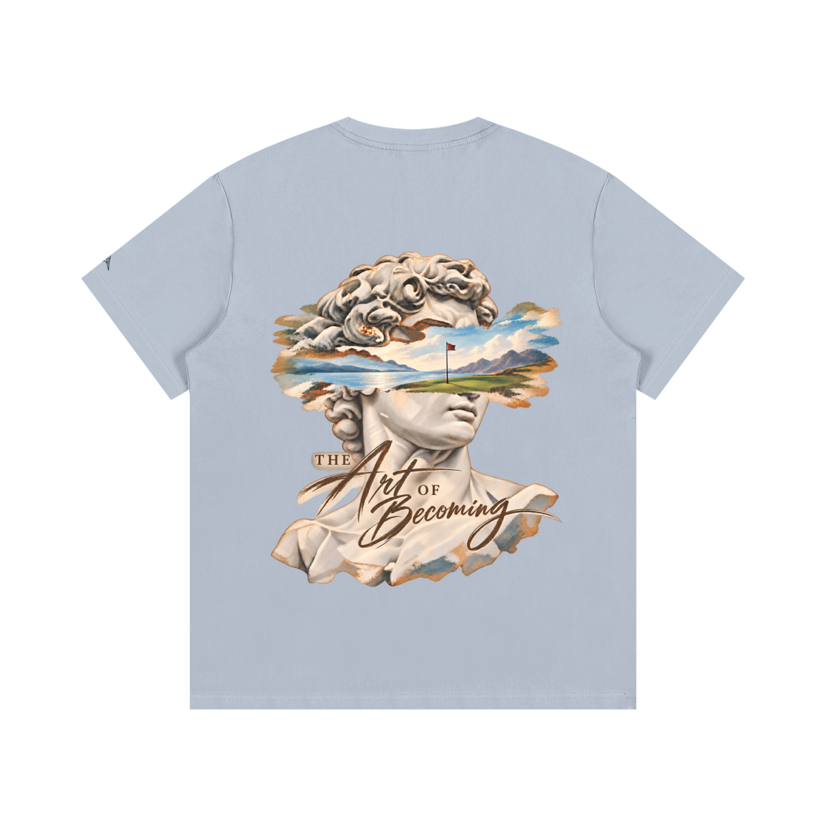 Art of Becoming Tee, Sky Blue, Back view