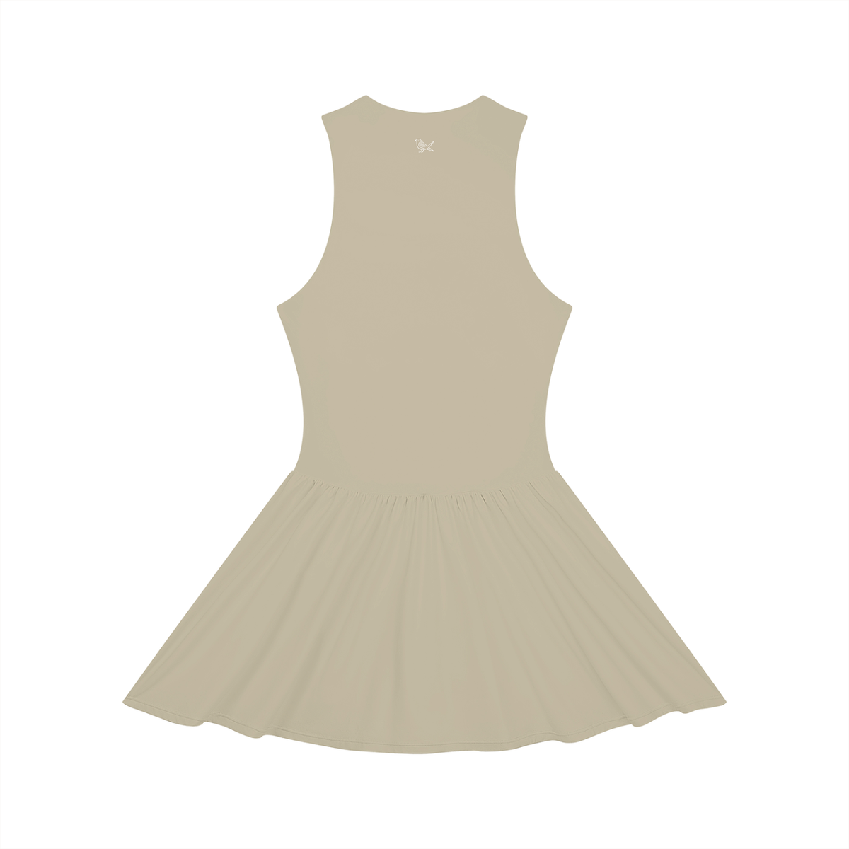 Par-Tee Zip Dress, Khaki, Back view
