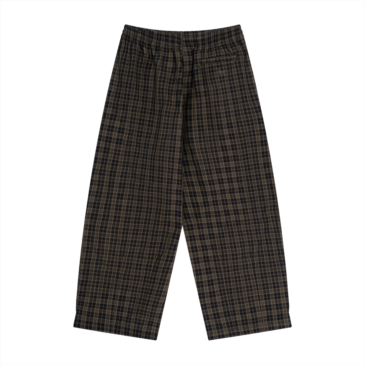 Clubhouse Plaid Pant, Black Plaid, Back view