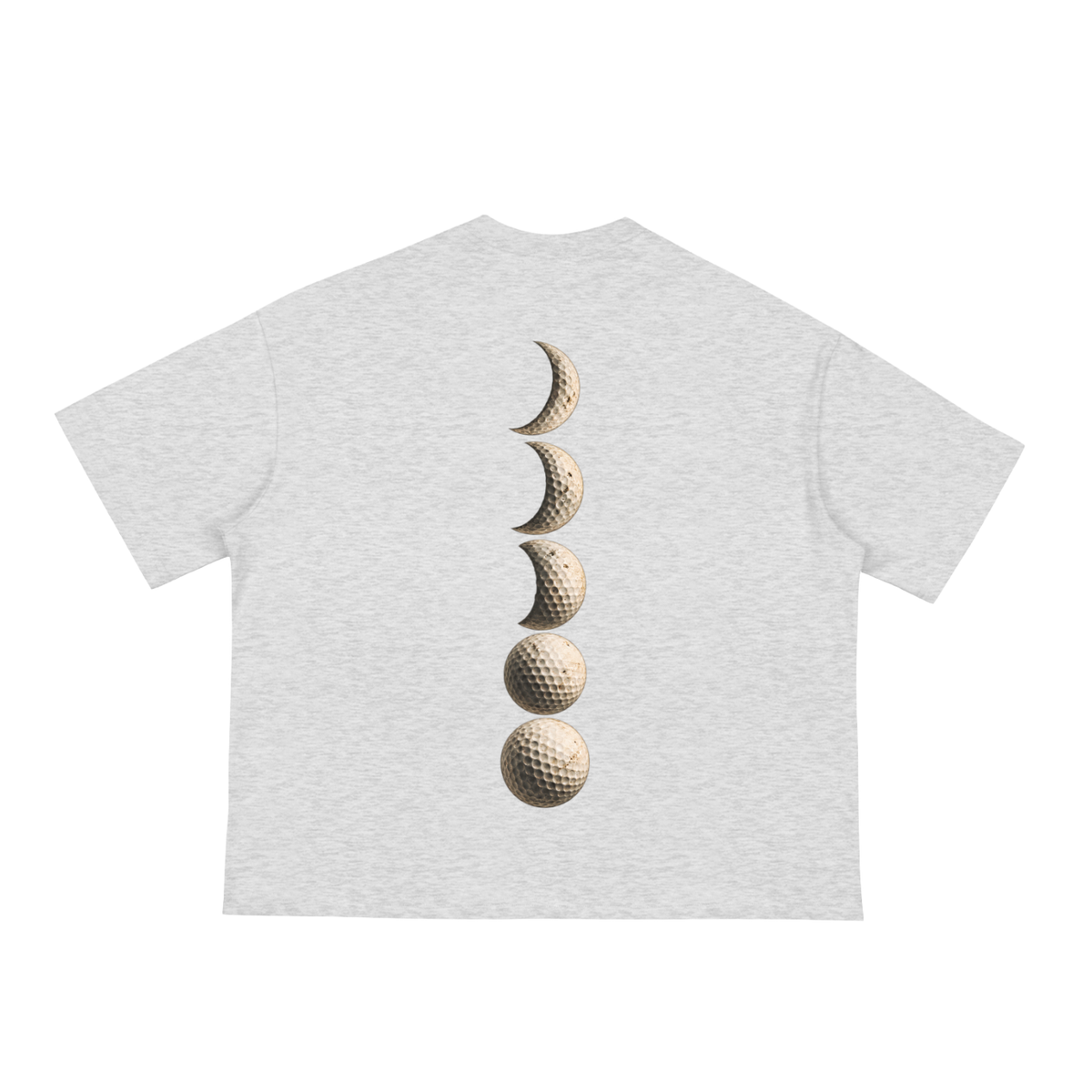Lunar Phase Tee, Flower Gray, Back view