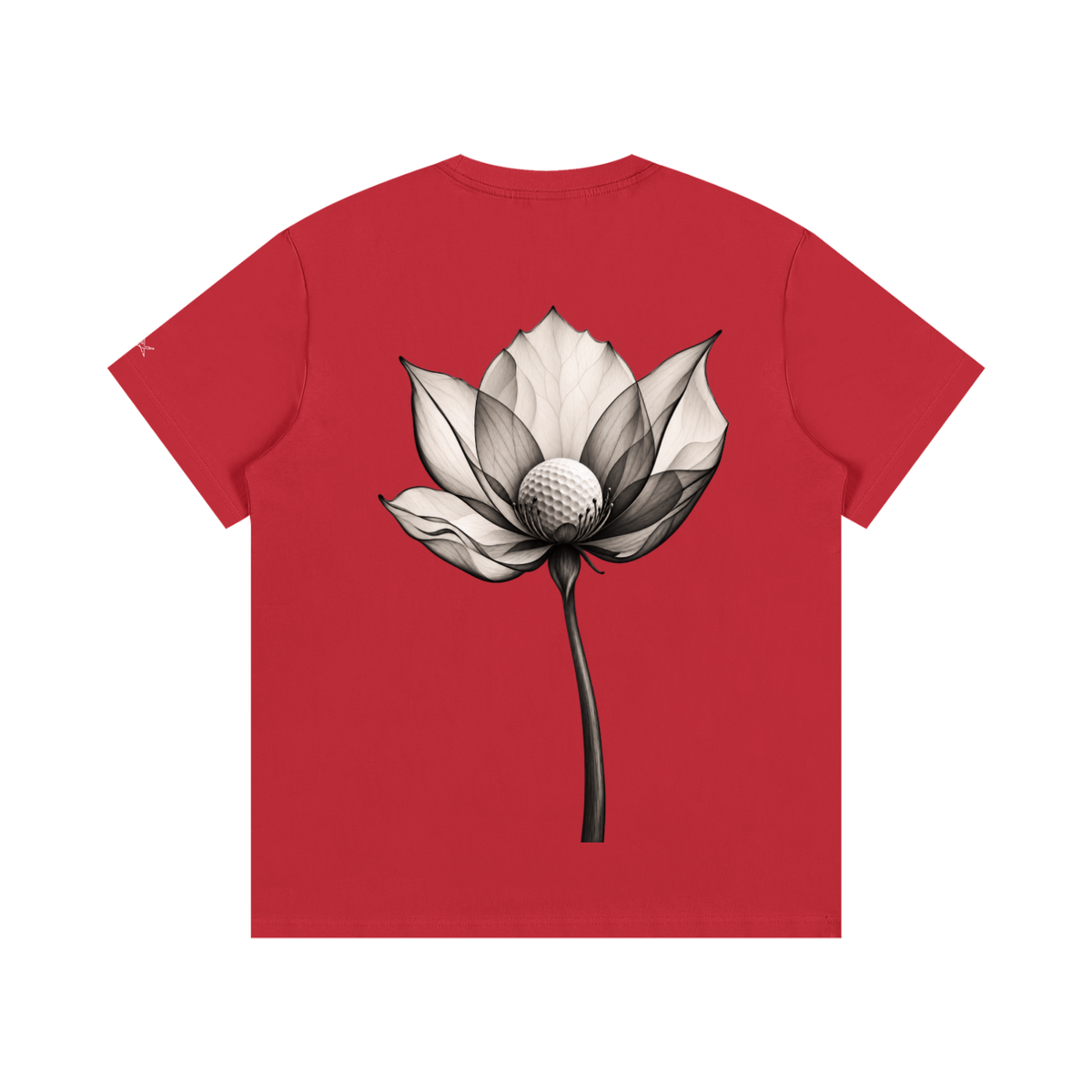 Flora Tee, Red, Back view