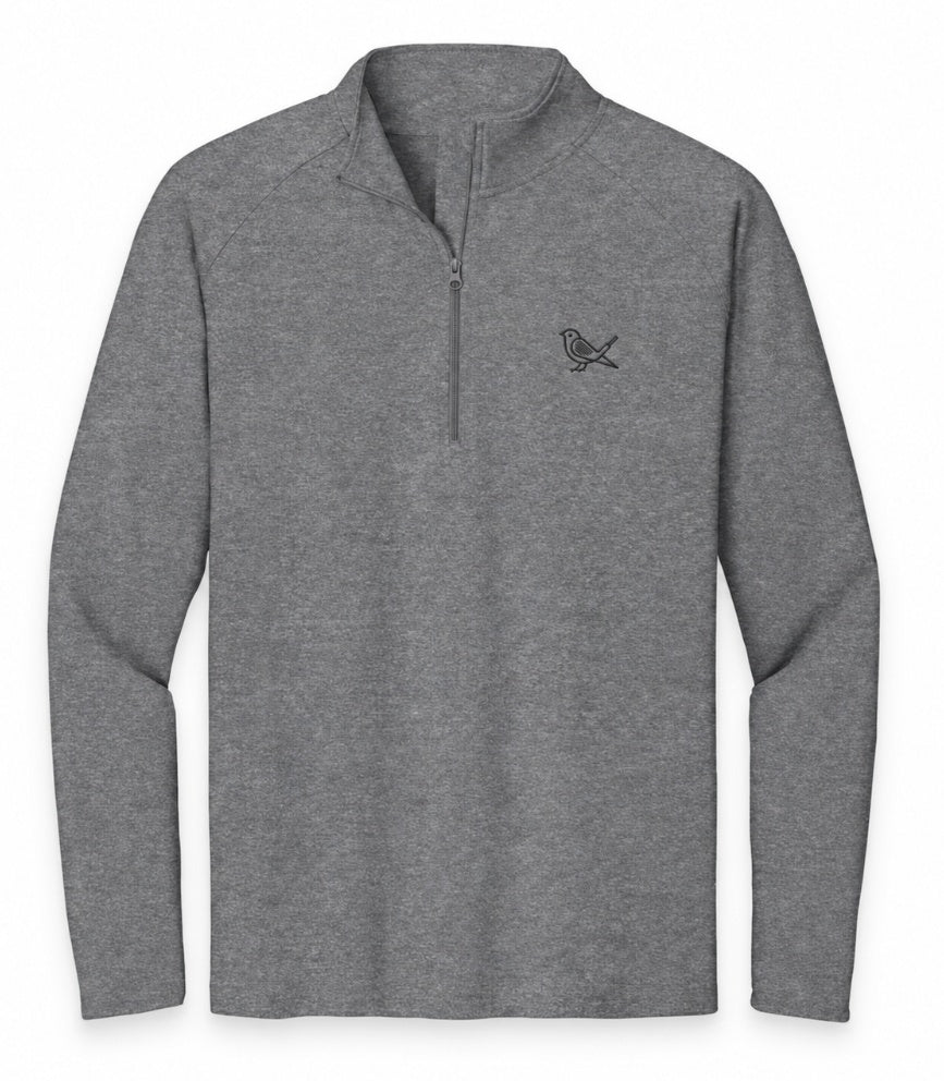 Range Zip, Charcoal Grey Heather, Front view
