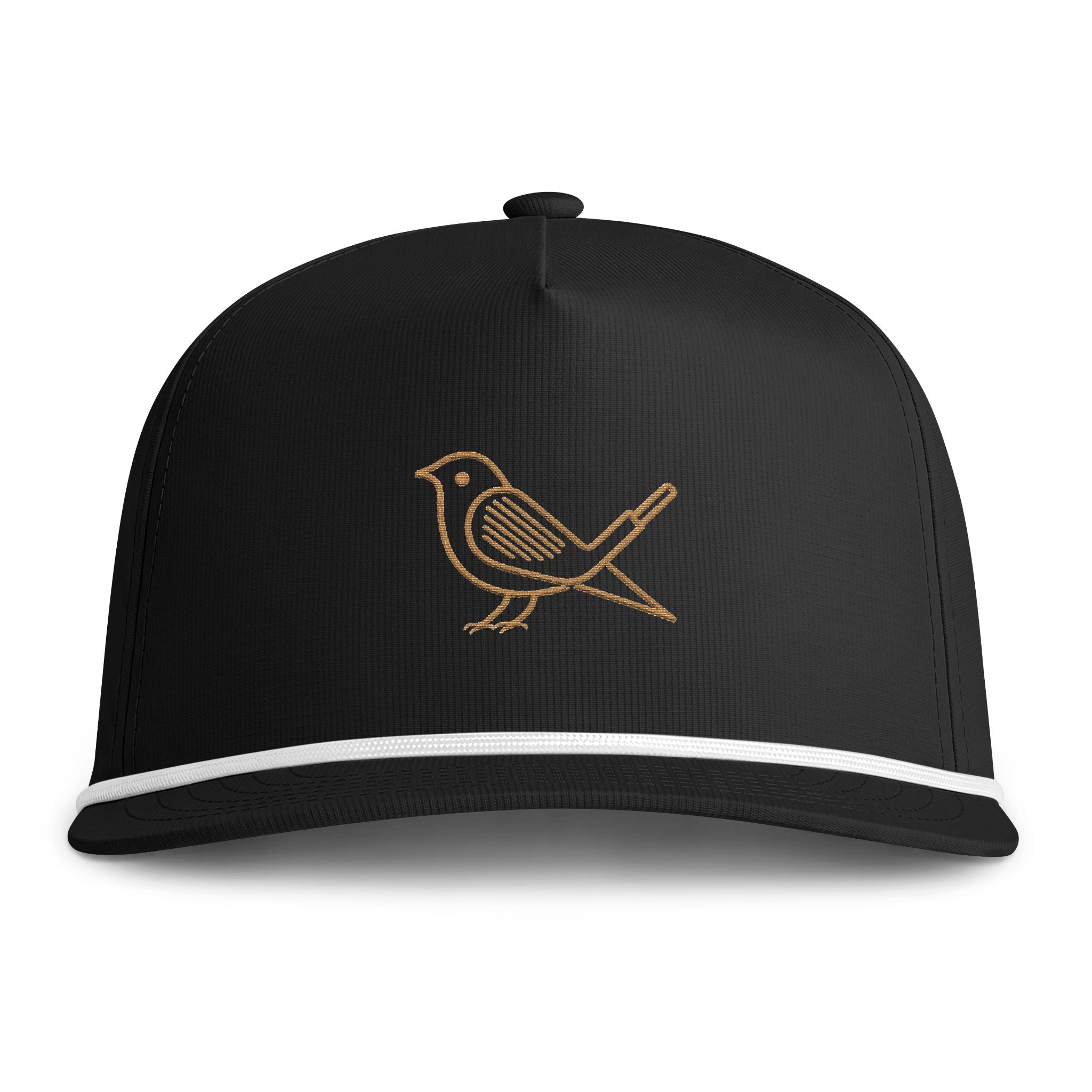 Embroidered Bird Rope Cap — Sunwashed Beige Casual Baseball Hat