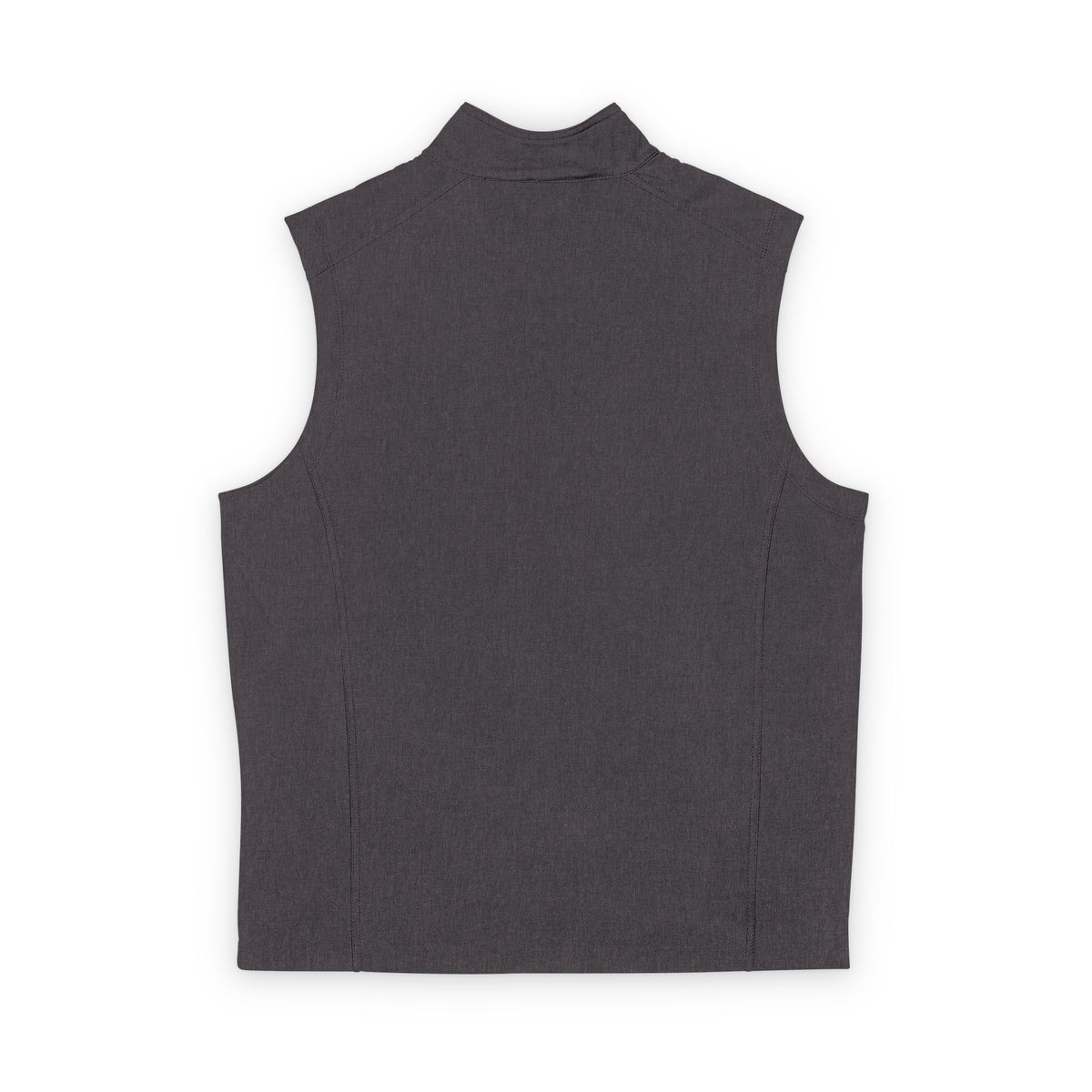Links Vest, Black Charcoal Heather, Back view