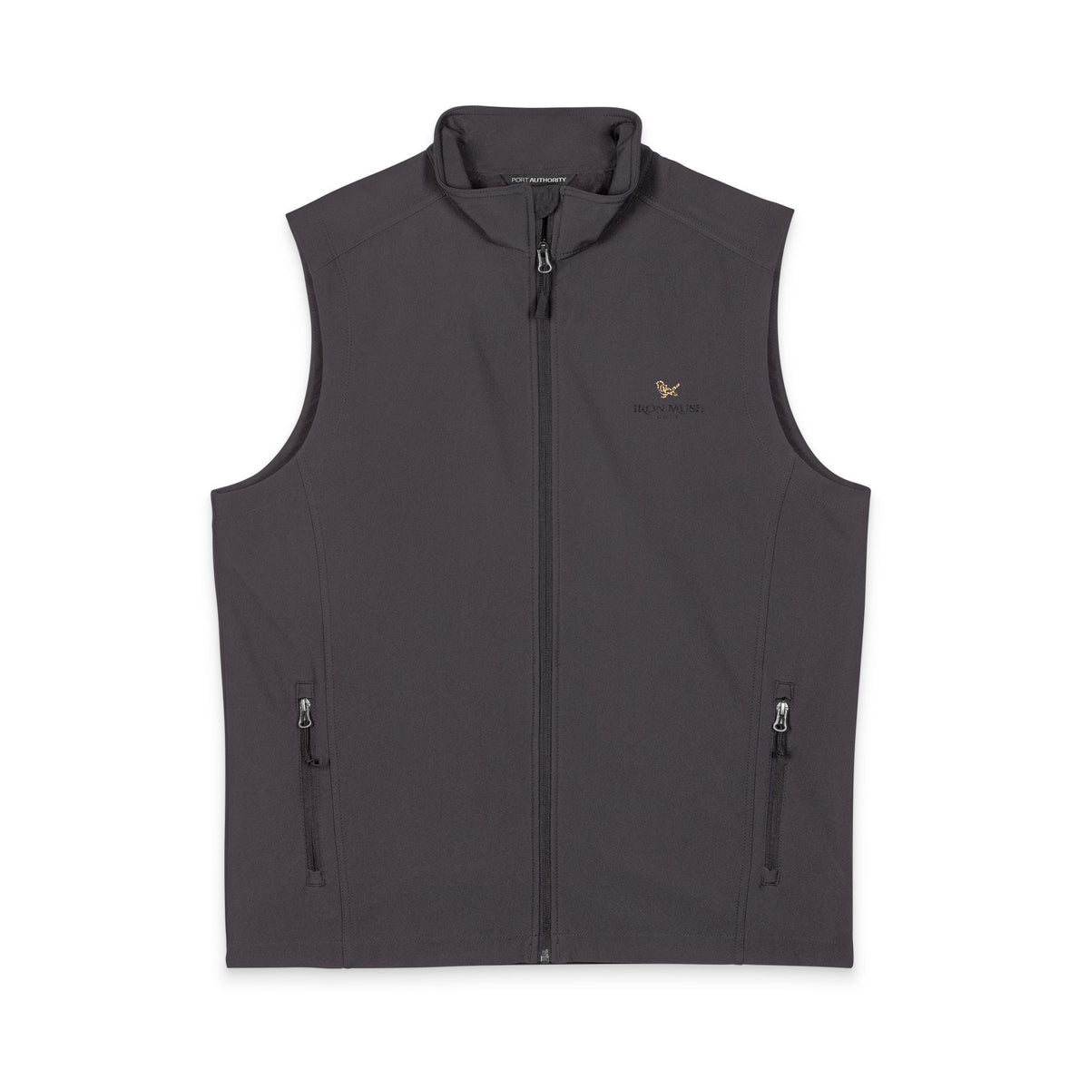 Men's Black Soft Shell Vest — Lightweight Windproof Zip Vest