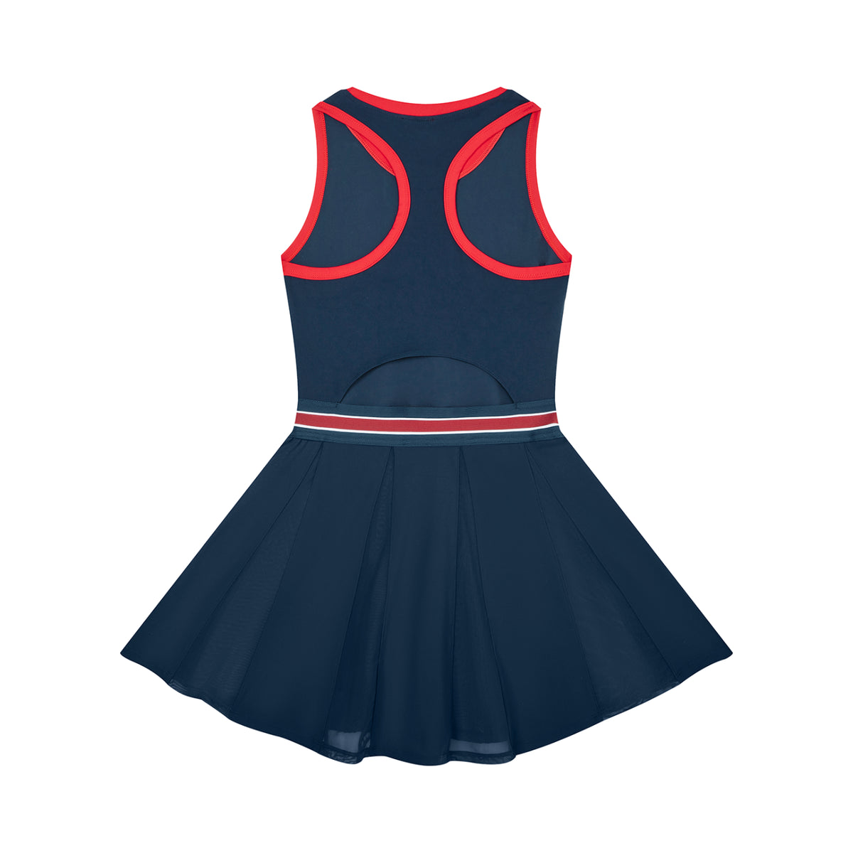 Fairway Muse Dress, Navy Blue, Back view