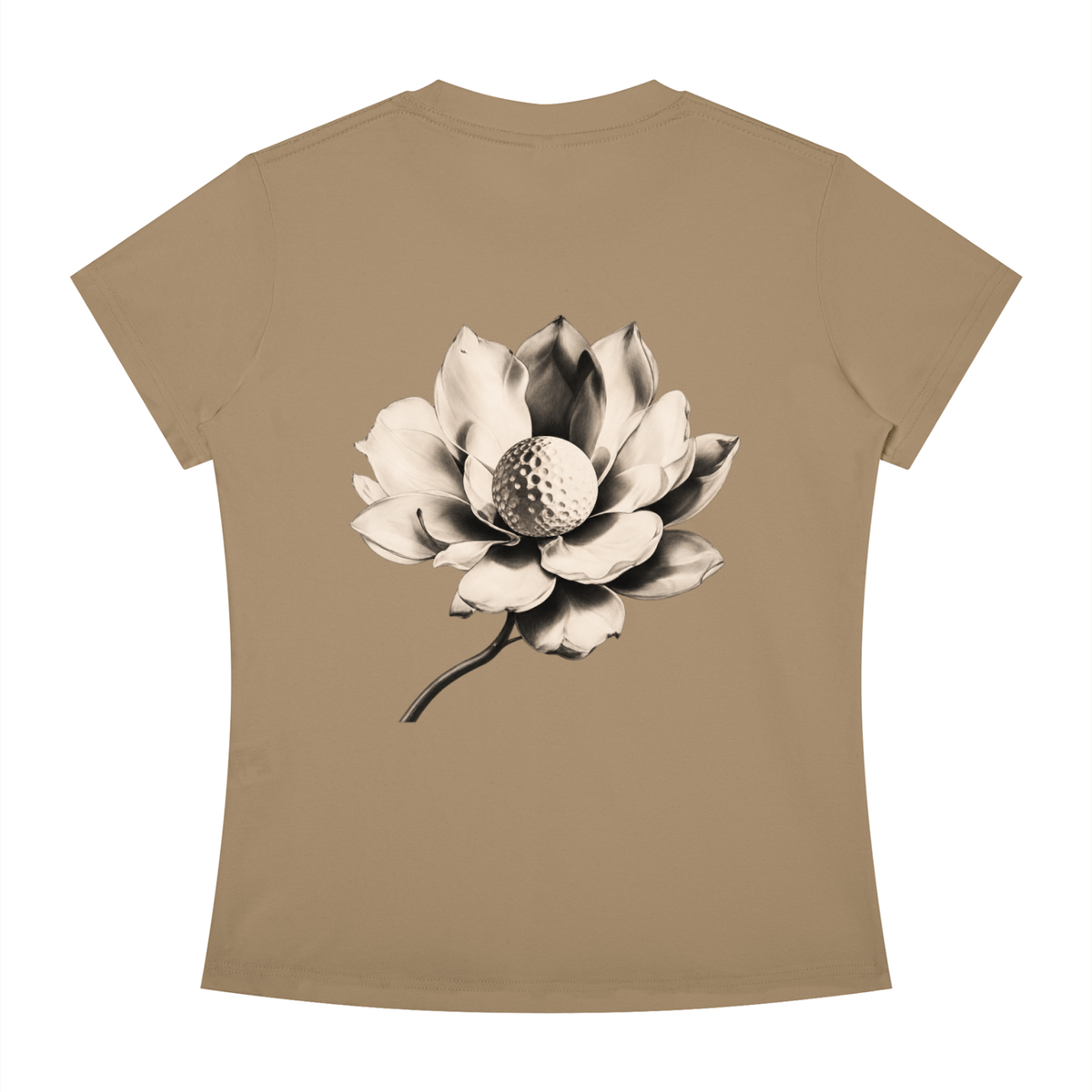 Aurora Tee, Khaki, Back view