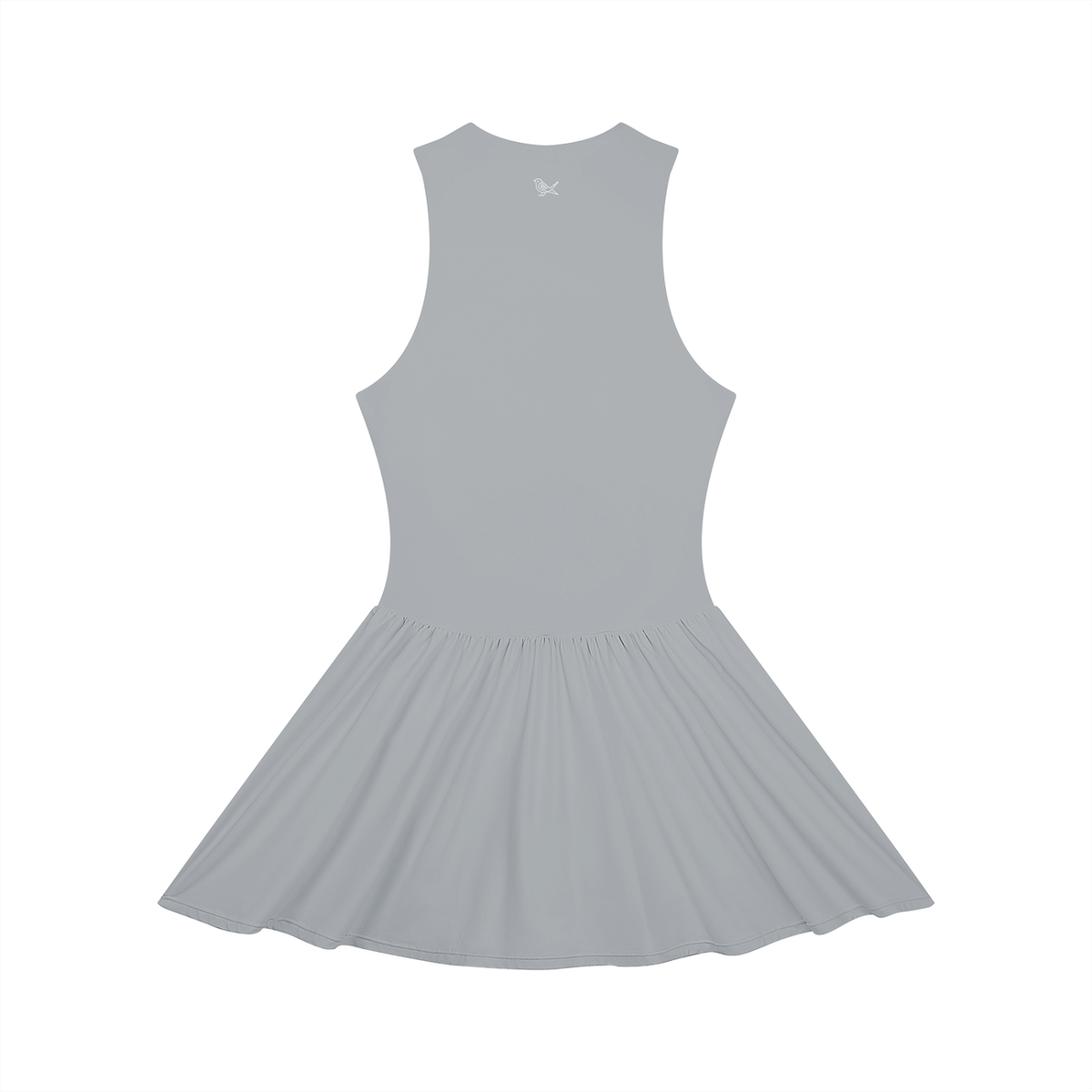 Par-Tee Zip Dress, Gray, Back view