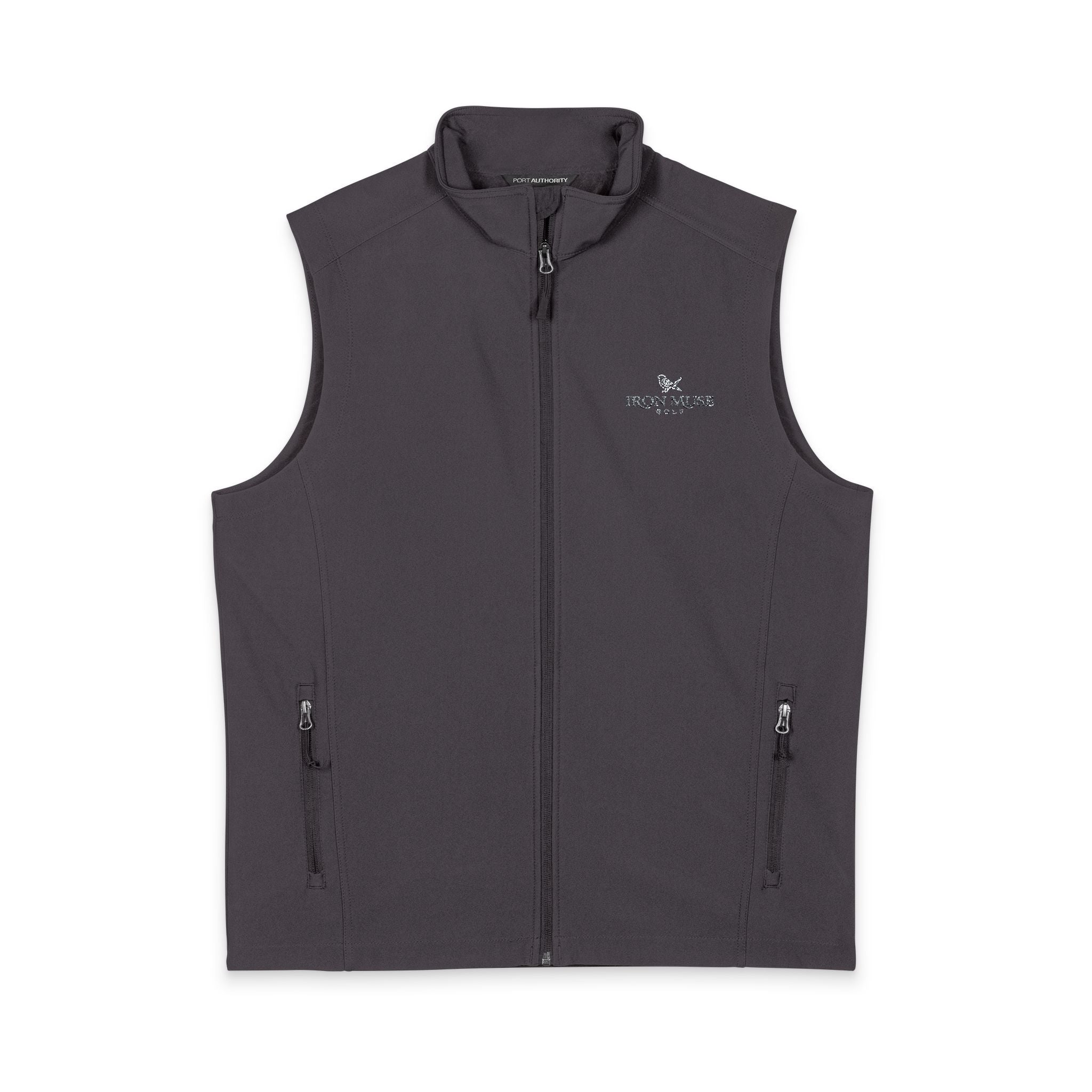 Men's Black Soft Shell Vest — Lightweight Windproof Zip Vest