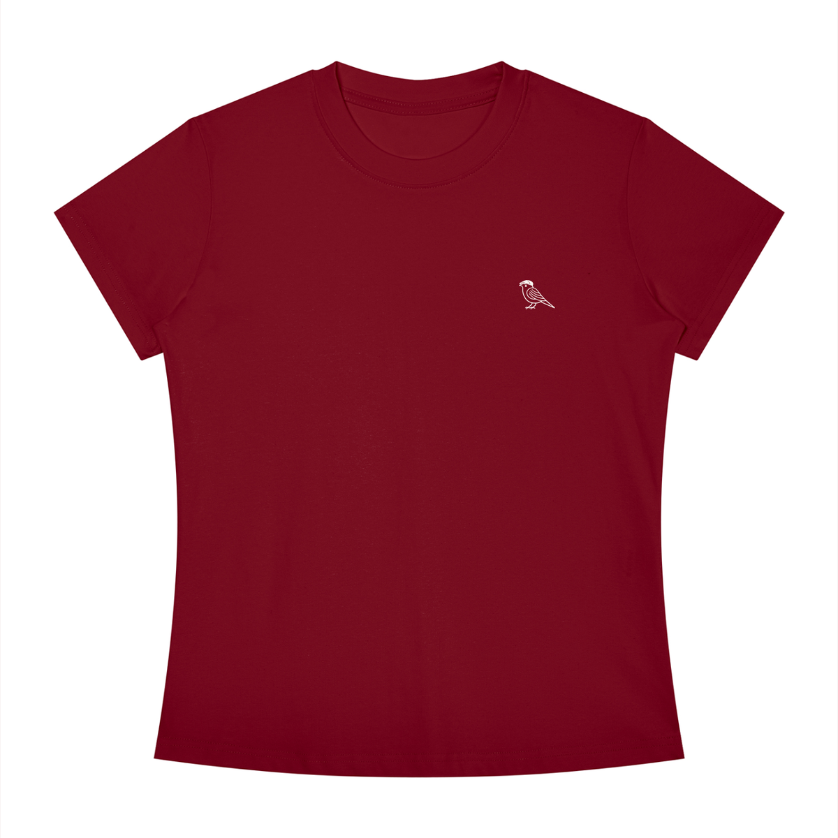 Aurora Tee, Wine Red, Front view
