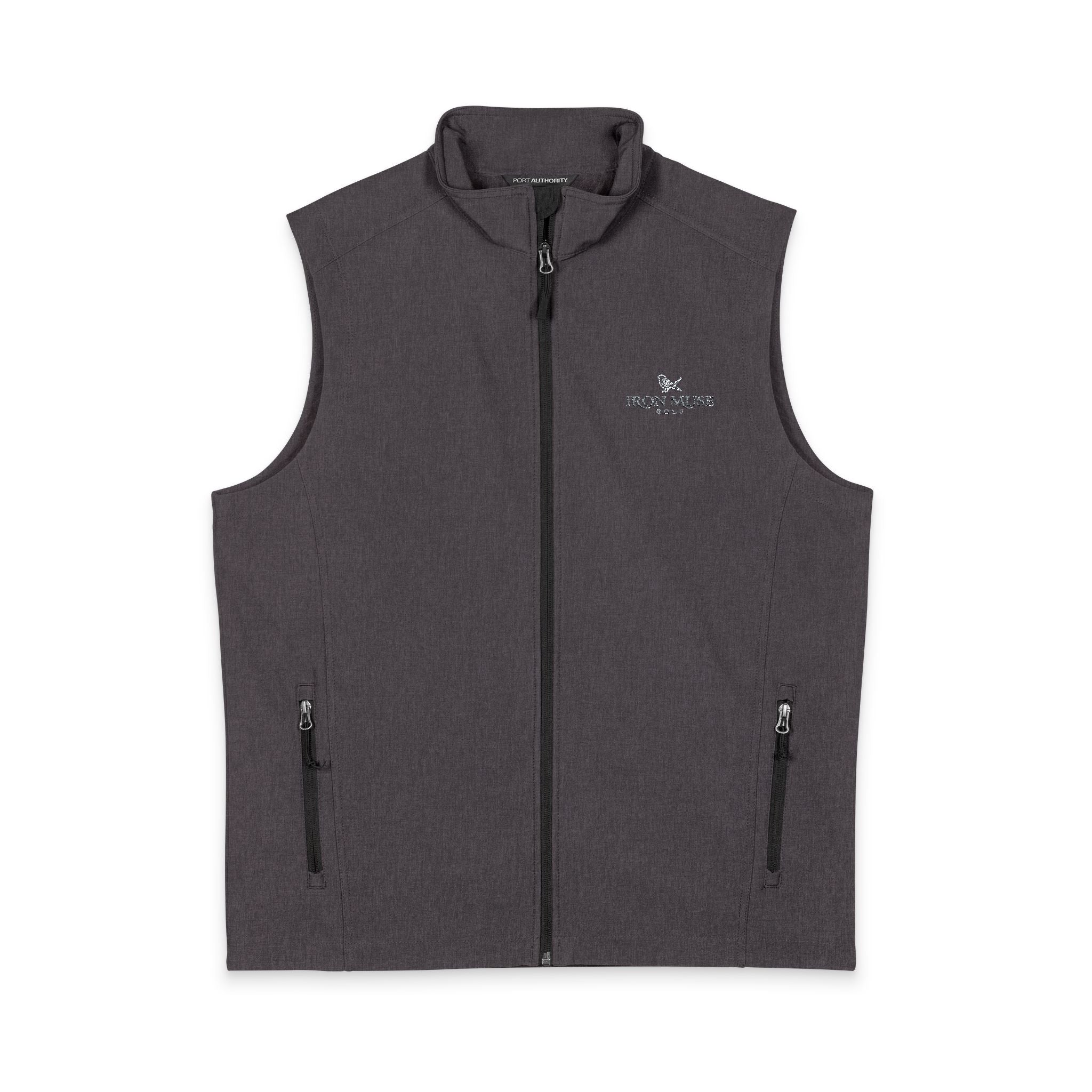 Men's Black Soft Shell Vest — Lightweight Windproof Zip Vest