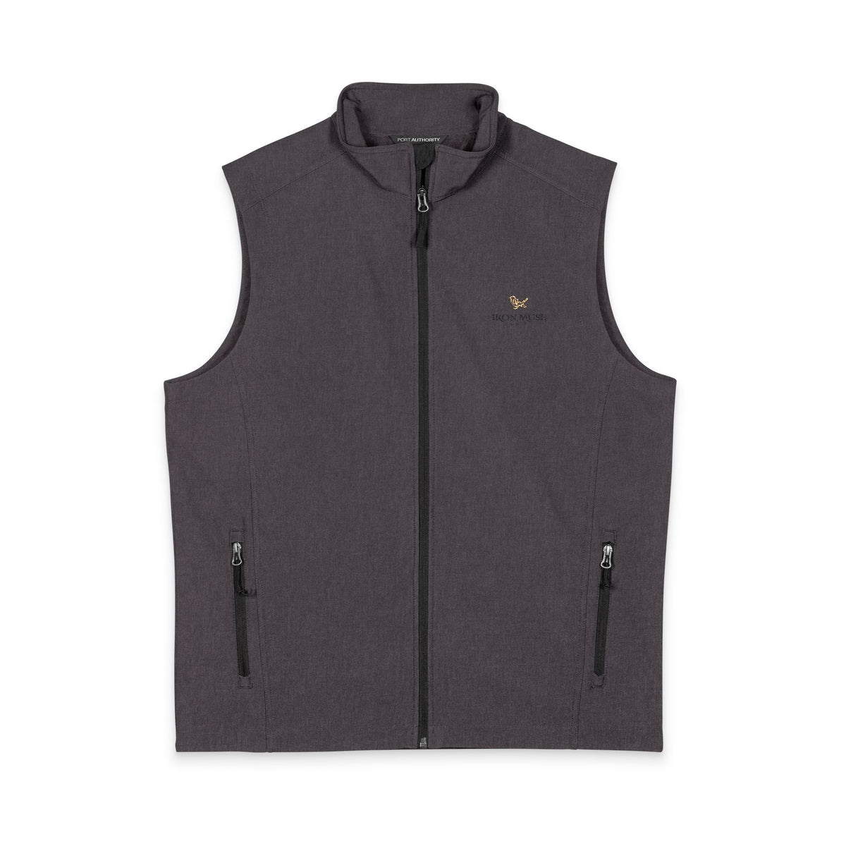 Men's Black Soft Shell Vest — Lightweight Windproof Zip Vest