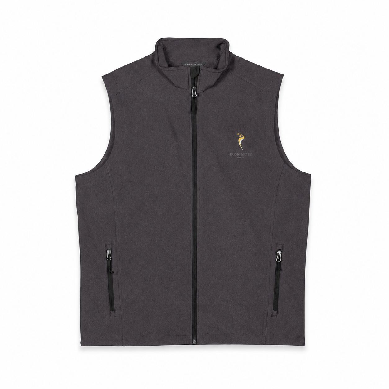 Men's Black Soft Shell Vest — Lightweight Windproof Zip Vest