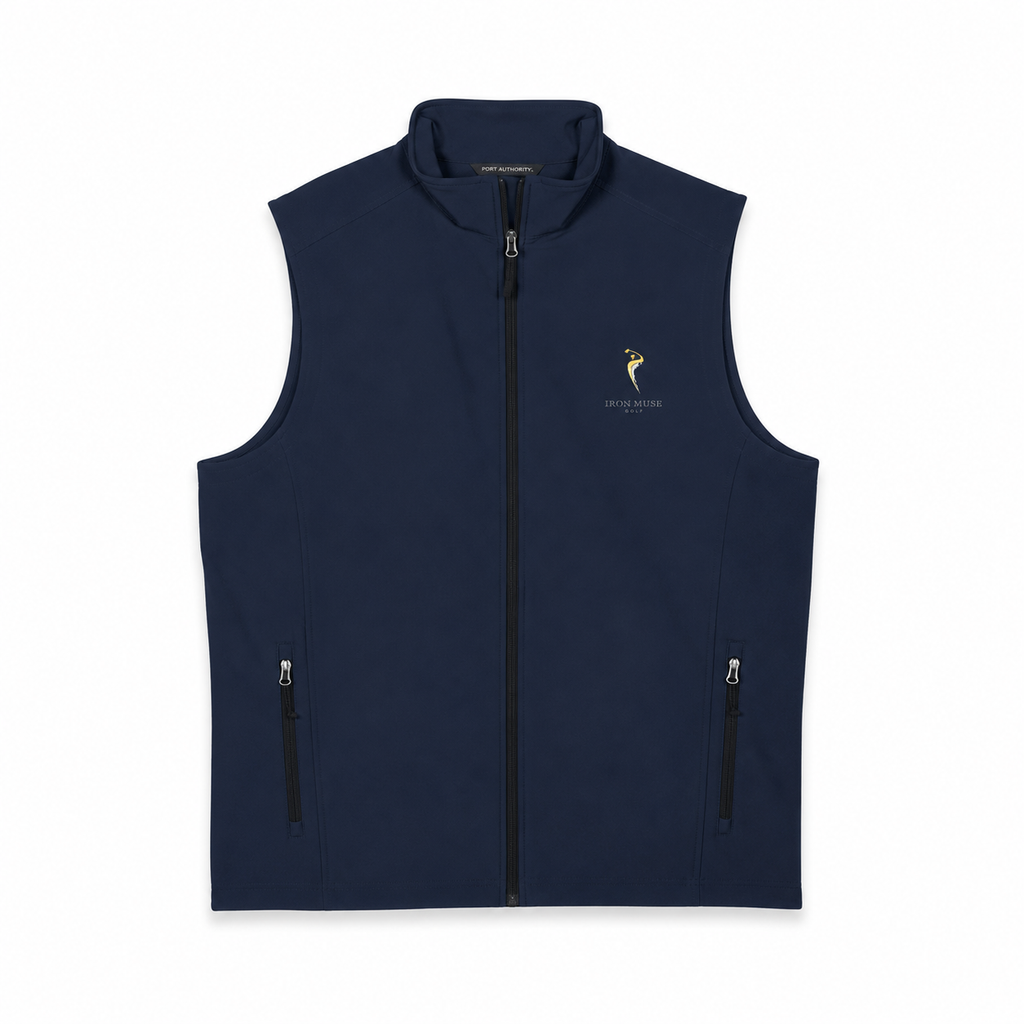 Men's Black Soft Shell Vest — Lightweight Windproof Zip Vest