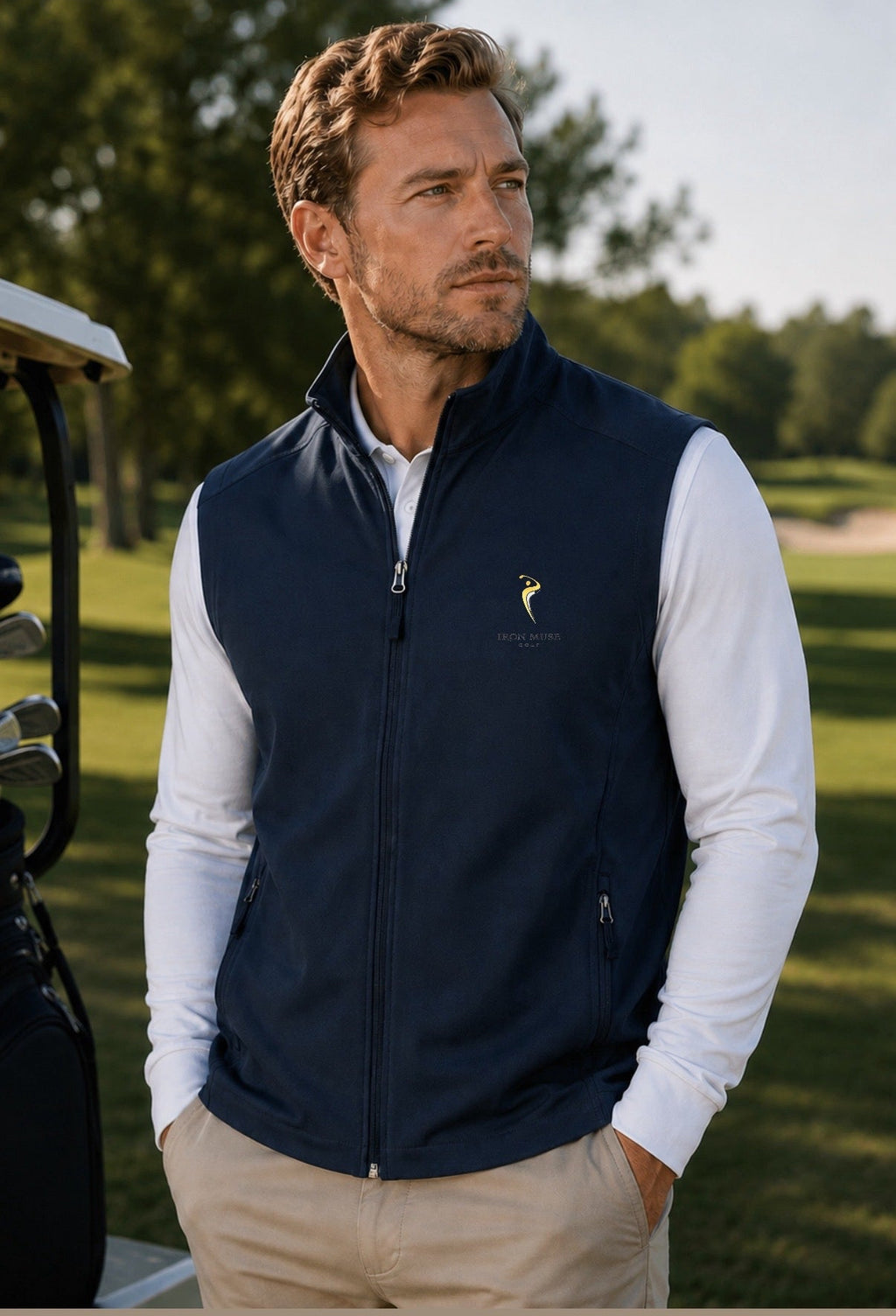 Men's Black Soft Shell Vest — Lightweight Windproof Zip Vest