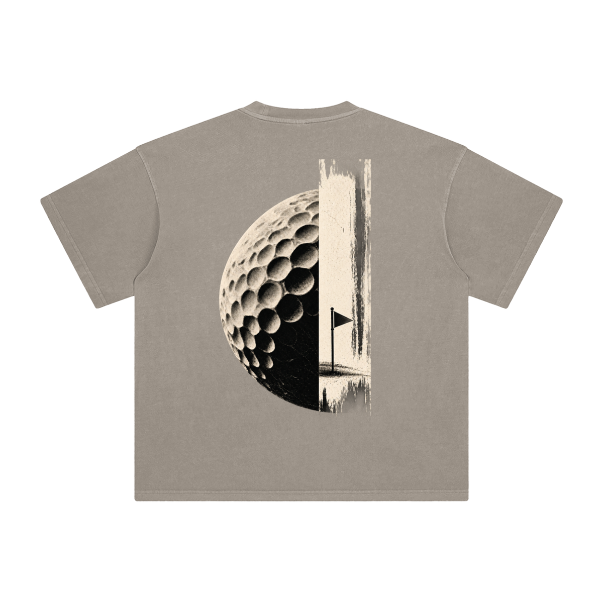 Half Moon Tee, Khaki, Back view