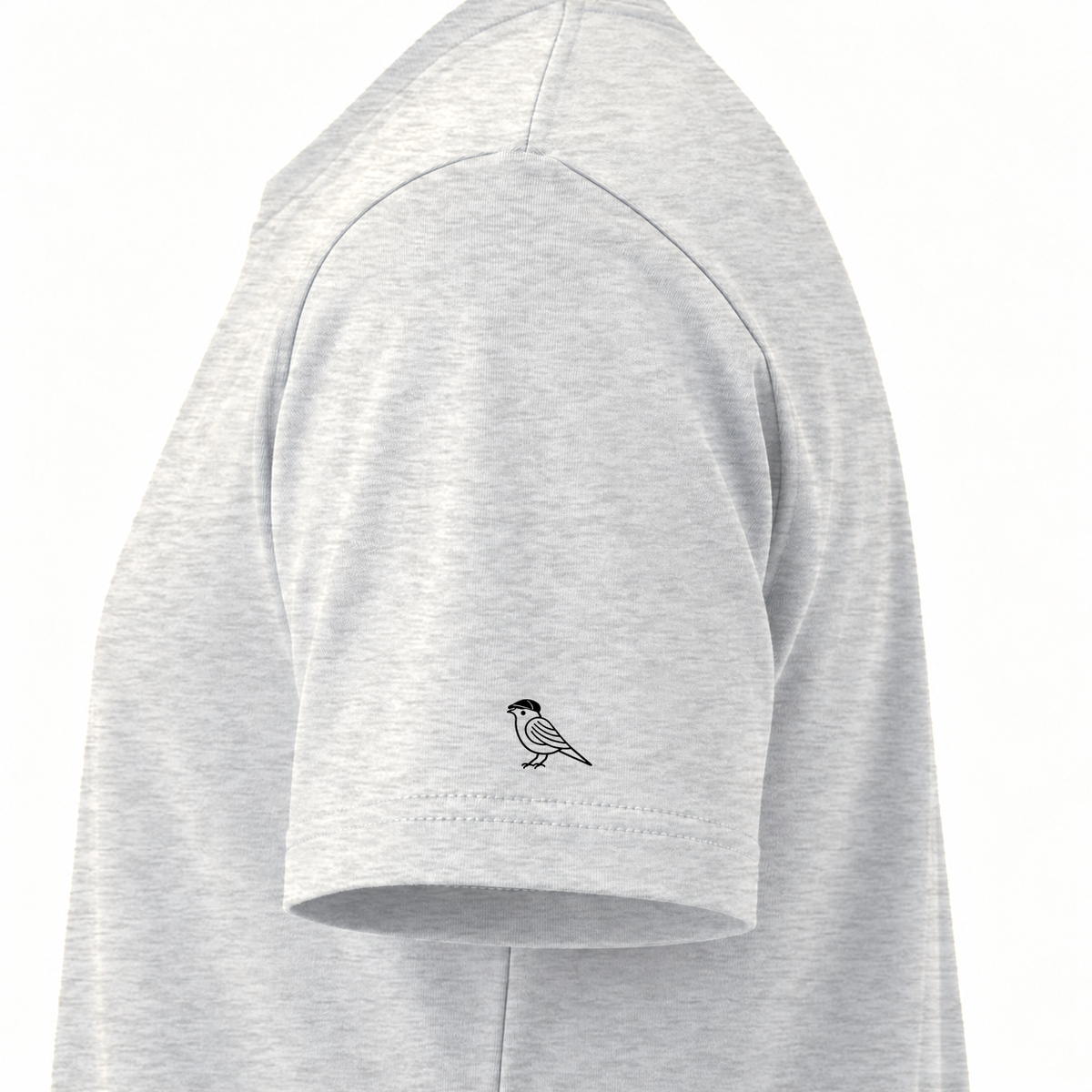 Art of Becoming Tee, Flower Gray, Illustrative left-sleeve detail
