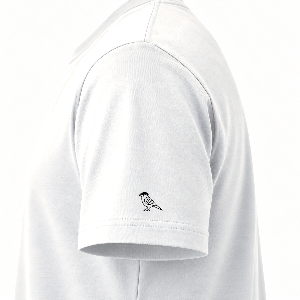 Art of Becoming Tee, White, Illustrative left-sleeve detail
