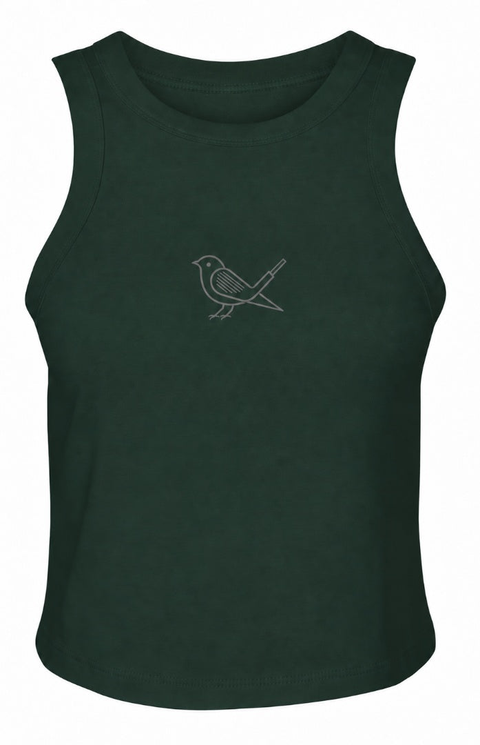 Birdie Tank, Solid Forest Blend, Front view