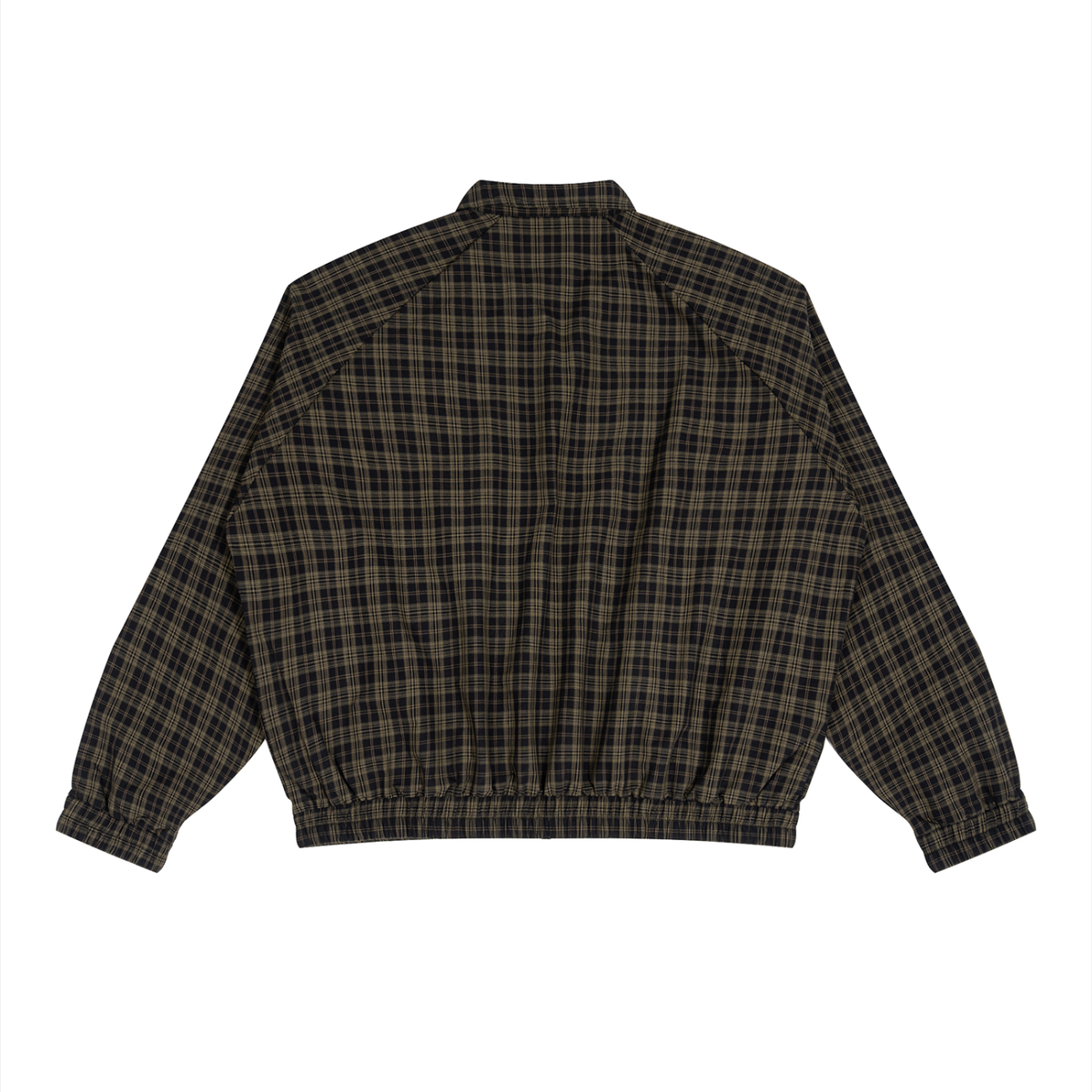 Clubhouse Plaid Jacket, Black Plaid, Back view