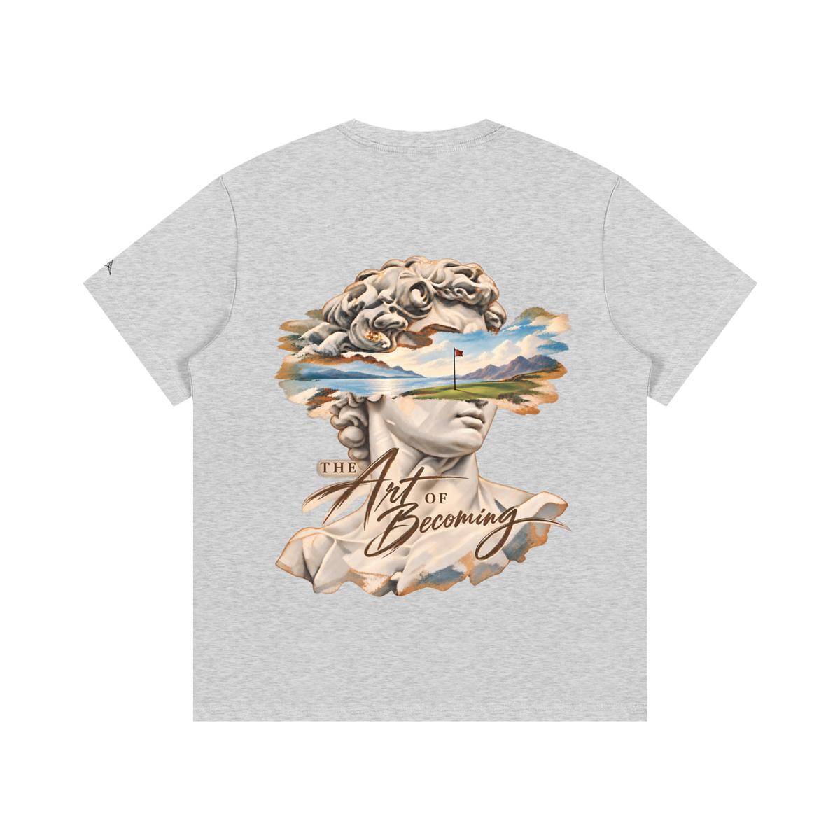 Art of Becoming Tee, Flower Gray, Back view