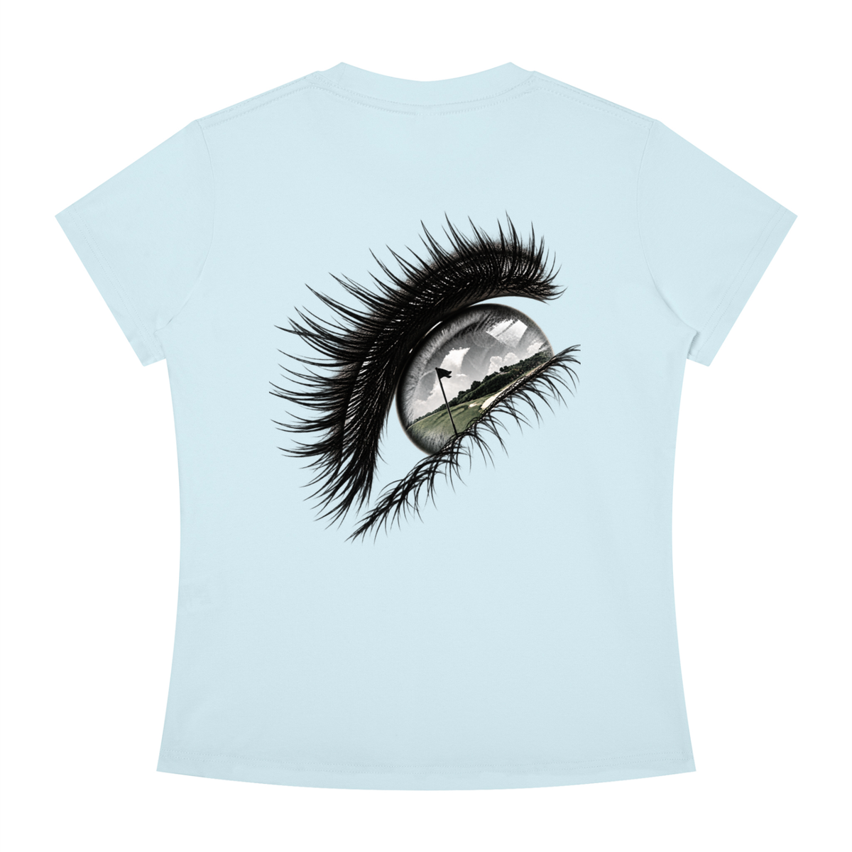 Muse Eye Tee, Sky Blue, Back view