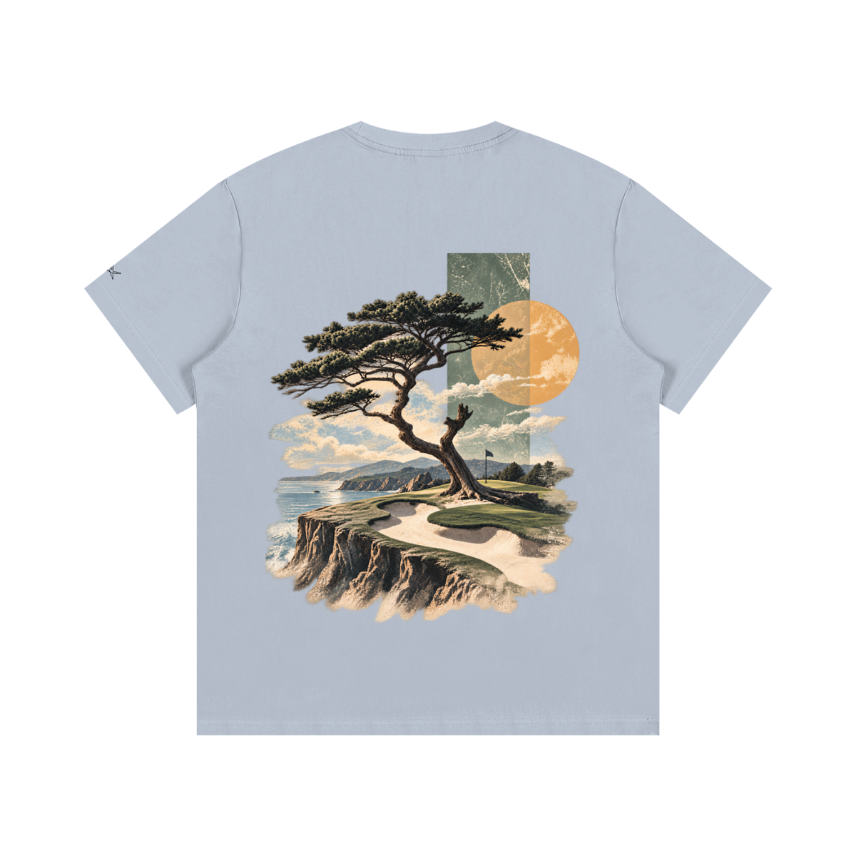 Coastal Pines Tee, Sky Blue, Back view