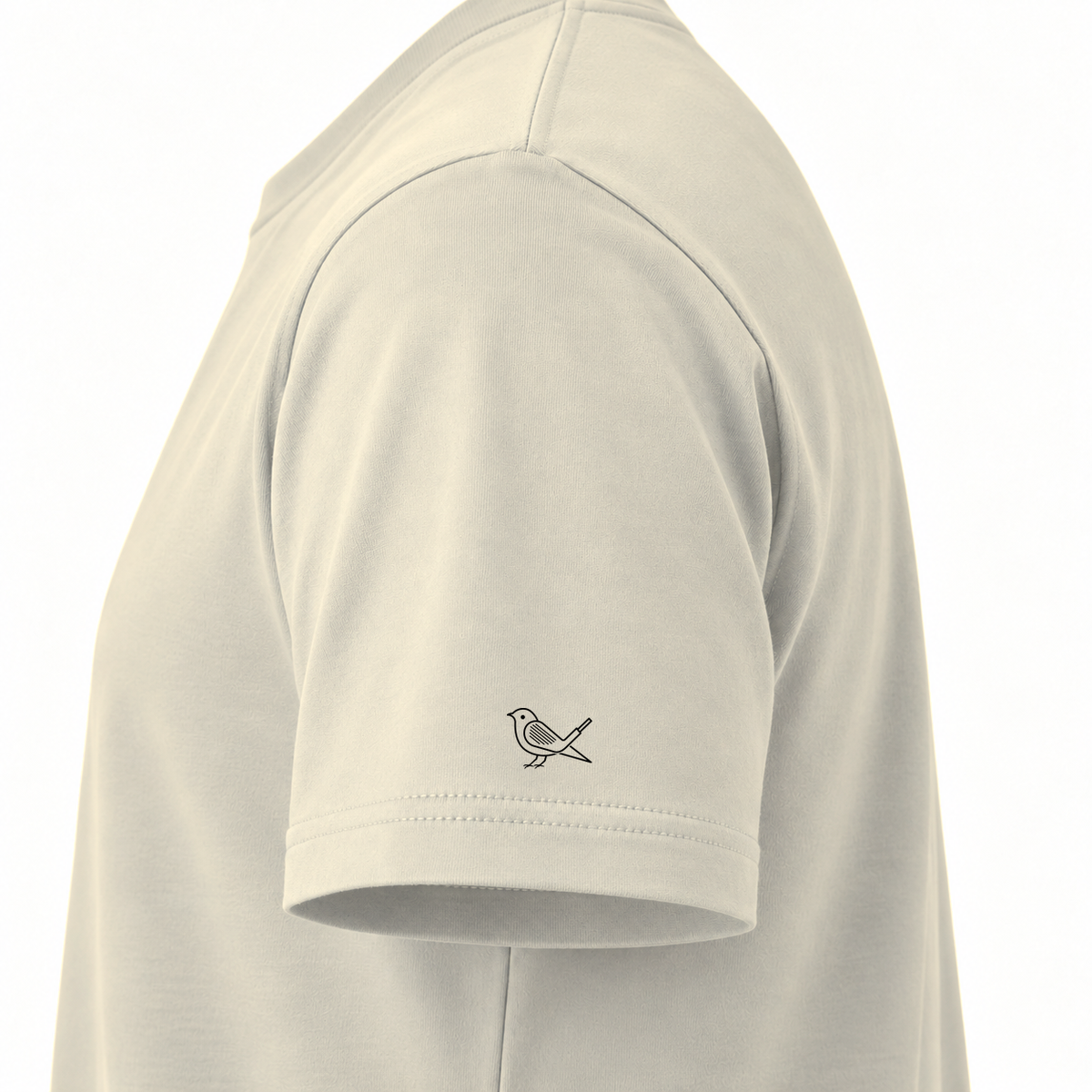 Flora Tee, Khaki, Illustrative left-sleeve detail