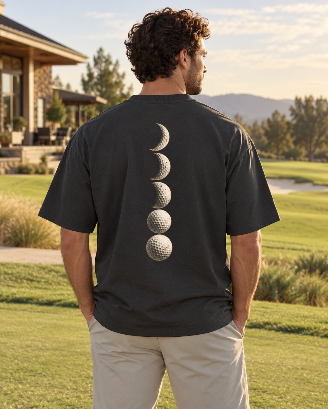 Lunar Phase Tee worn in Black